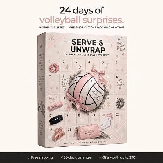 Serve & Unwrap volleyball advent calendar box with 24 numbered doors